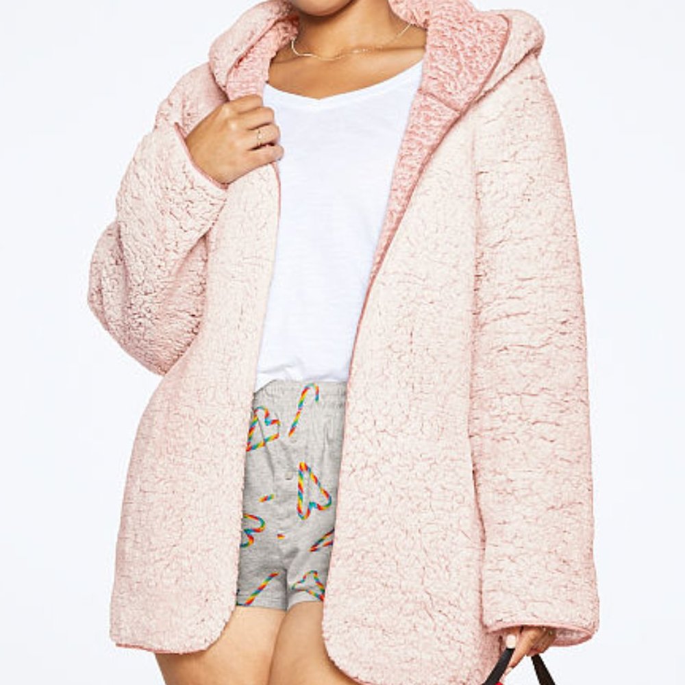 VS PINK ONE SIZE COZY SHERPA CARDIGAN GIFT SET 💕 - Picture 4 of 5